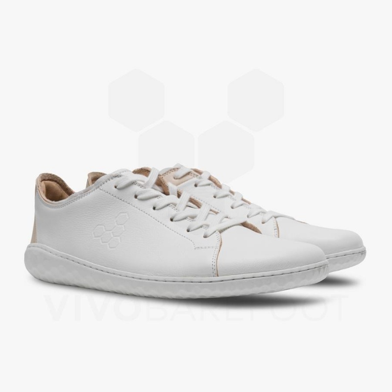 Vivobarefoot Geo Court III Naisten Lifestyle Kengät Valkoinen Pinkki | FI146WH