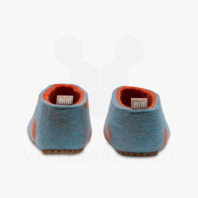 Vivobarefoot MIM Felt Lasten Slipper Vaaleanturkoosi Oranssi | FI007FU