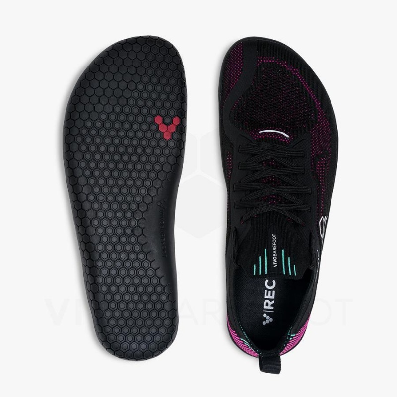 Vivobarefoot Primus Lite Knit Miesten Maantiekengät Obsidian Pinkki | FI382UK