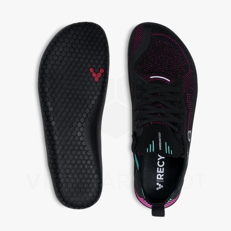 Vivobarefoot Primus Lite Knit Naisten Lenkkitossut Obsidian Pinkki | FI179PV