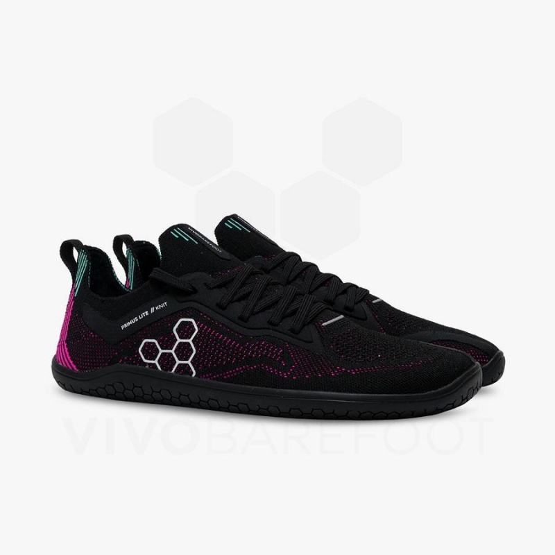 Vivobarefoot Primus Lite Knit Naisten Lenkkitossut Obsidian Pinkki | FI179PV