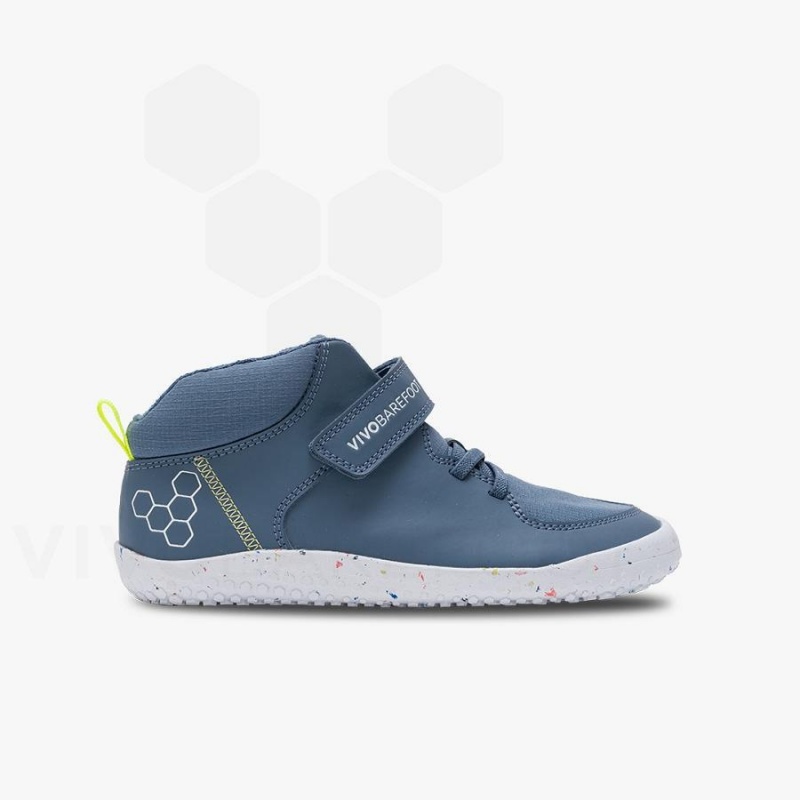 Vivobarefoot Primus Ludo Hi Juniors Lasten Kengät Indigo | FI027LQ