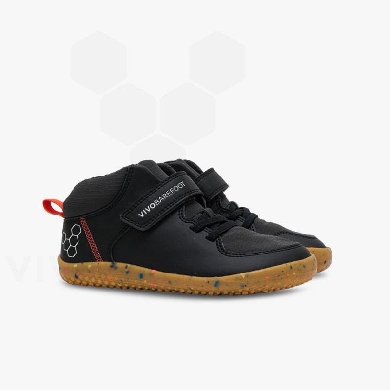 Vivobarefoot Primus Ludo Hi Lasten Kengät Obsidian | FI030IR