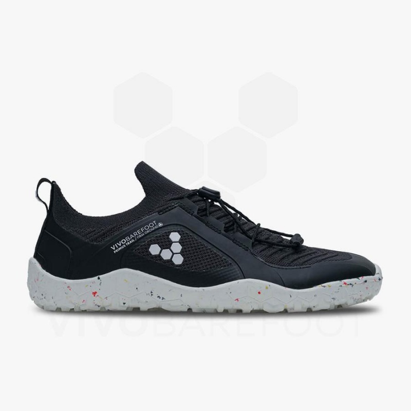 Vivobarefoot Primus Trail Knit FG Miesten Maastojuoksukengät Obsidian Valkoinen | FI371FU