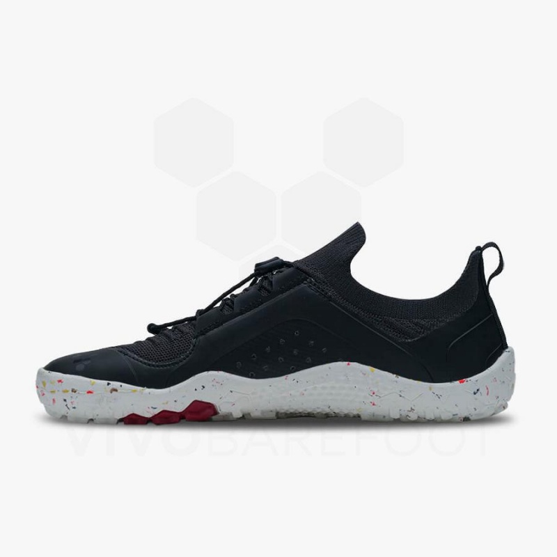 Vivobarefoot Primus Trail Knit FG Miesten Vaelluskengät Obsidian Valkoinen | FI433VJ