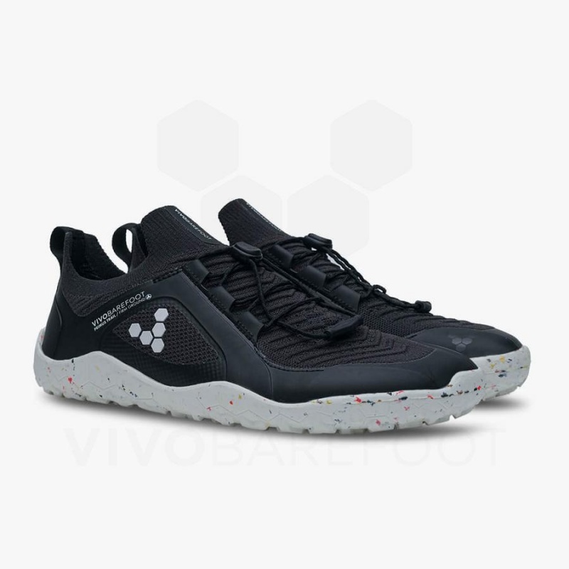 Vivobarefoot Primus Trail Knit FG Miesten Vaelluskengät Obsidian Valkoinen | FI433VJ