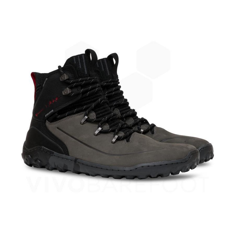 Vivobarefoot Tracker Decon FG2 JJF Miesten Vaelluskengät Obsidian Tummanharmaat | FI418KW